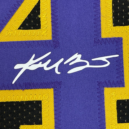 Framed Facsimile Autographed Kobe Bryant 35x39 #24 Los Angeles LA Black Reprint Laser Auto Basketball Jersey Size Men's XL