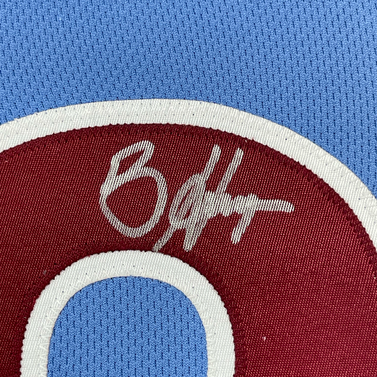 Framed Autographed/Signed Bryce Harper 35x39 Philadelphia Phillies Retro Blue Authentic Baseball Jersey Fanatics & MLB COA