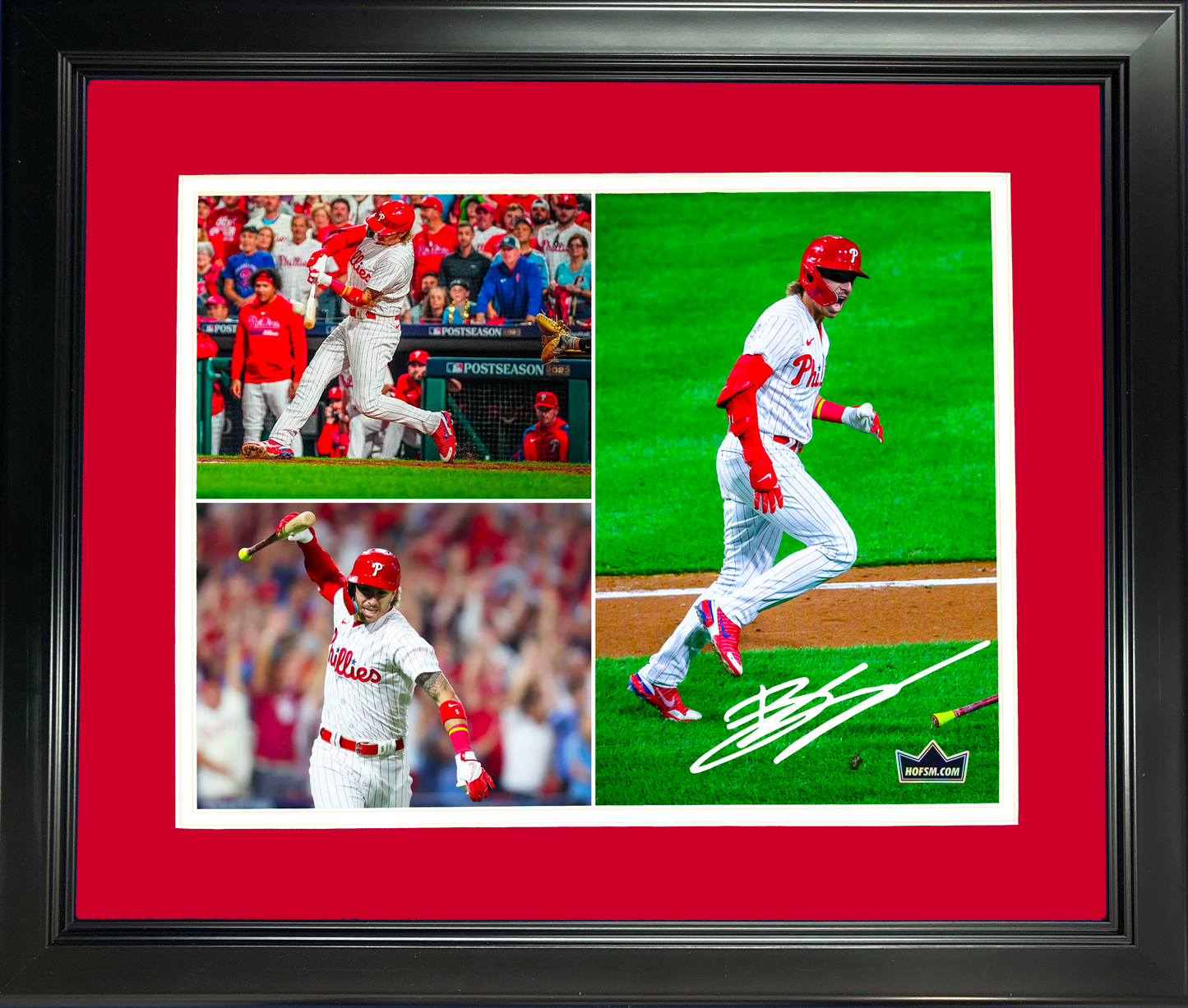 Framed Bryson Stott 2023 NL Wild Card Grand Slam Philadelphia Phillies Facsimile Laser Engraved Signature Auto 11"x14" Baseball Photo HOFSM Holo