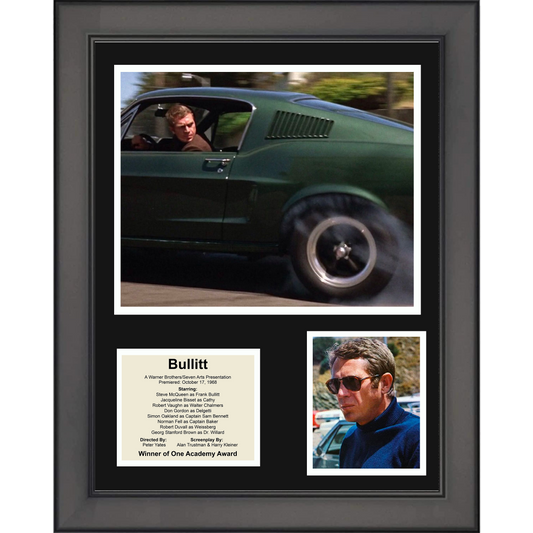 Framed Bullitt Movie 11"x14" Three Photo Collage