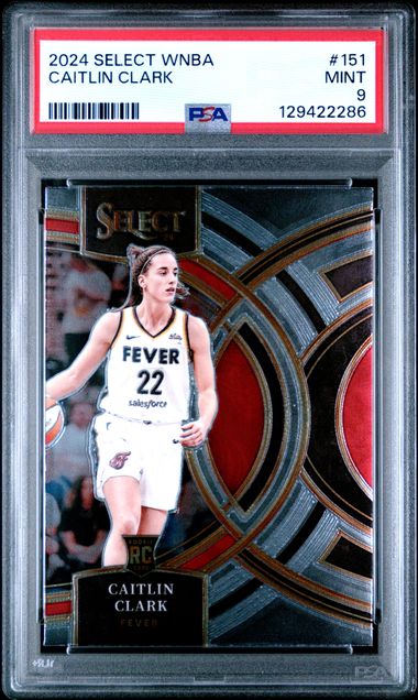 Graded 2024 Panini Select WNBA Caitlin Clark #151 Rookie RC Basketball Card PSA 9 Mint