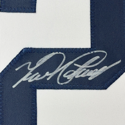 Framed Autographed/Signed Miguel Cabrera 35x39 Detroit White Baseball Jersey JSA COA