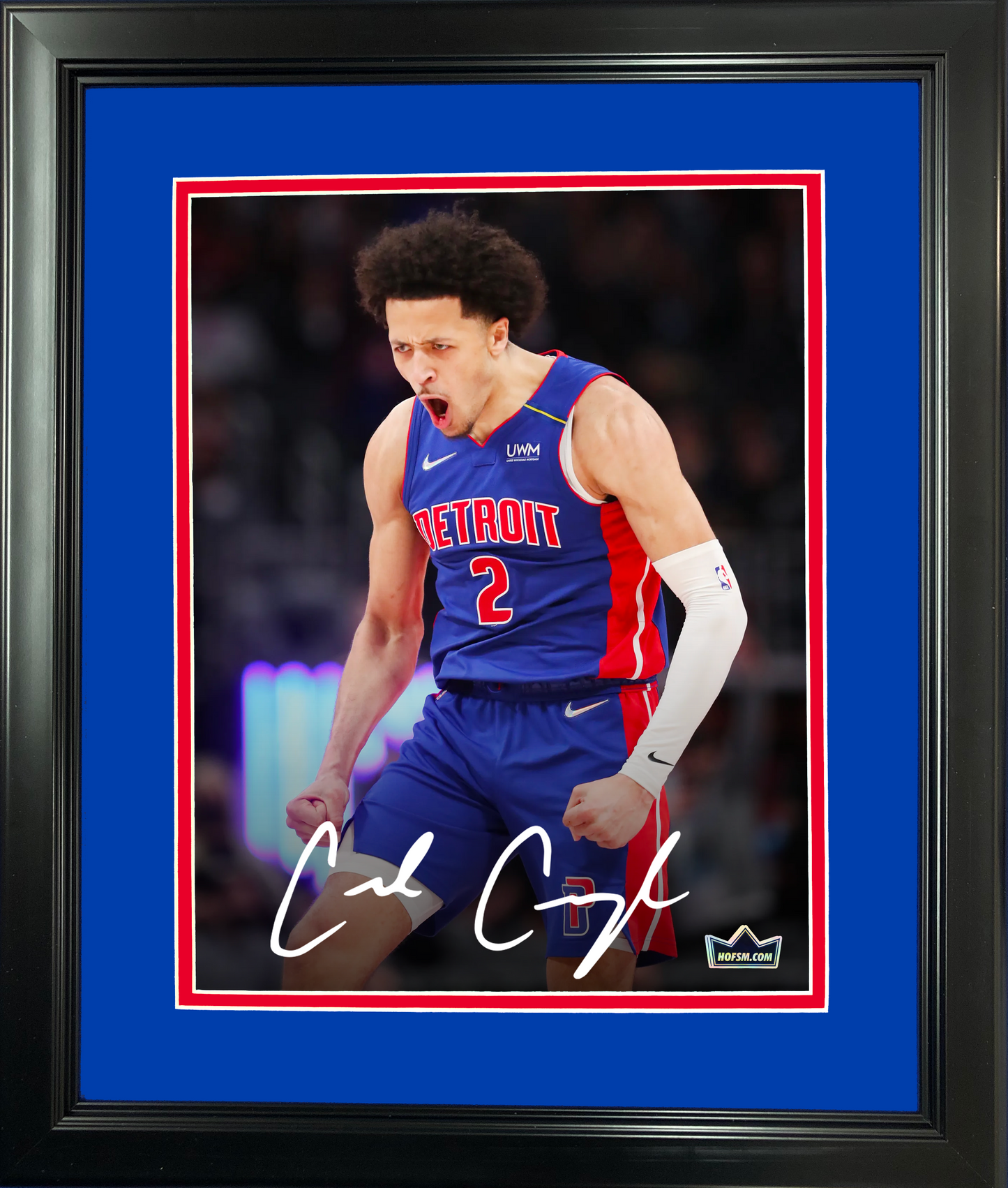 Framed Cade Cunningham Facsimile Laser Engraved Signature Auto 11"x14" Basketball Photo HOFSM Holo