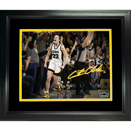 Framed Caitlin Clark Facsimile Laser Engraved Signature Auto 11"x14" College Basketball Photo HOFSM Holo