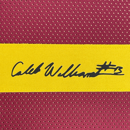Framed Facsimile Autographed Caleb Williams 35x39 USC Maroon Reprint Laser Auto College Football Jersey