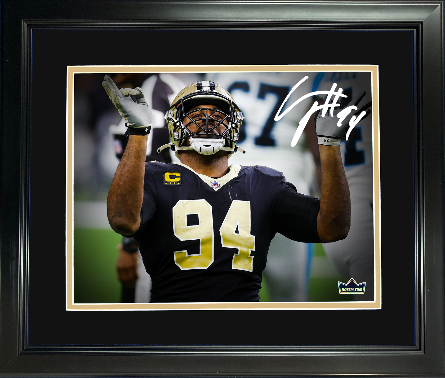Framed Cam Cameron Jordan New Orleans Saints Facsimile Laser Engraved Signature Auto 11"x14" Football Photo HOFSM Holo