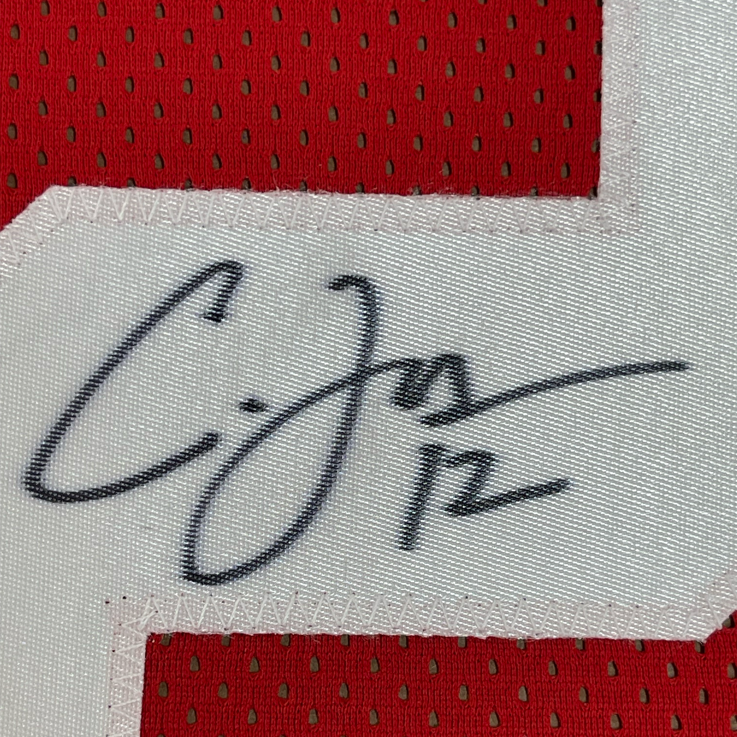 Framed Autographed/Signed Cardale Jones 35x39 Ohio State Red College Football Jersey JSA COA