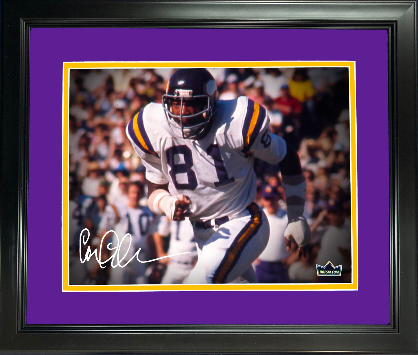 Framed Carl Eller Minnesota Vikings Facsimile Laser Engraved Signature Auto 11"x14" Football Photo HOFSM Holo