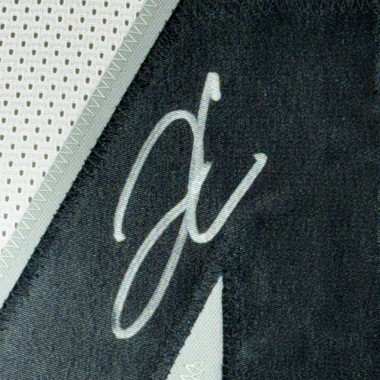 Framed Autographed/Signed Derek Carr 35x39 Las Vegas Oakland White Football Jersey JSA COA