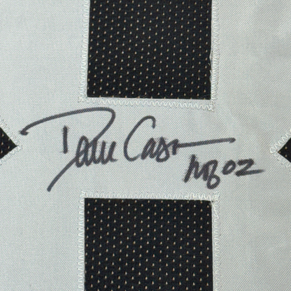 Framed Autographed/Signed Dave Casper 35x39 HOF 02 Oakland Las Vegas Black Football Jersey Beckett BAS COA