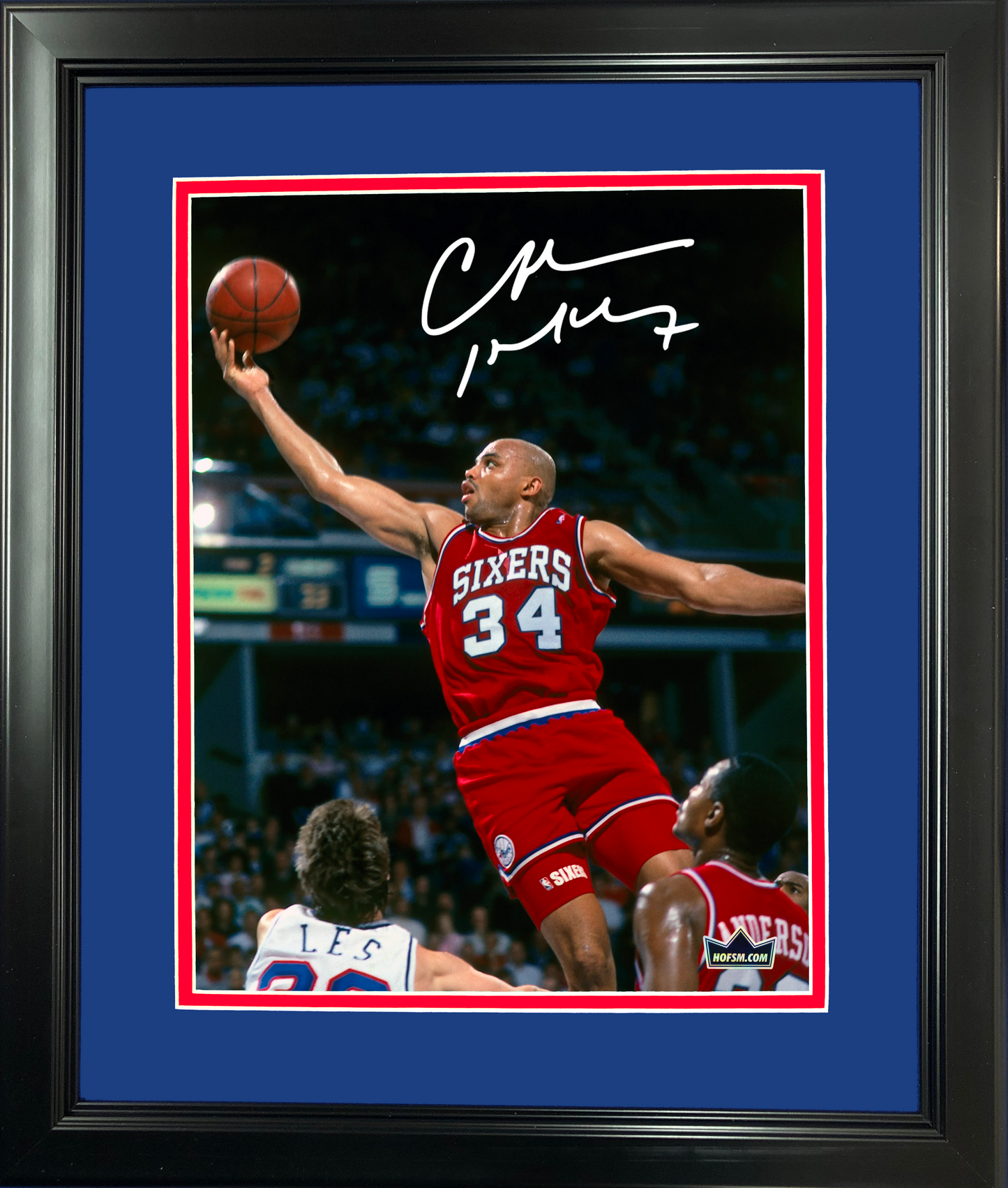 Framed Framed Charles Barkley Facsimile Laser Engraved Signature Auto 11"x14" Basketball Photo HOFSM Holo