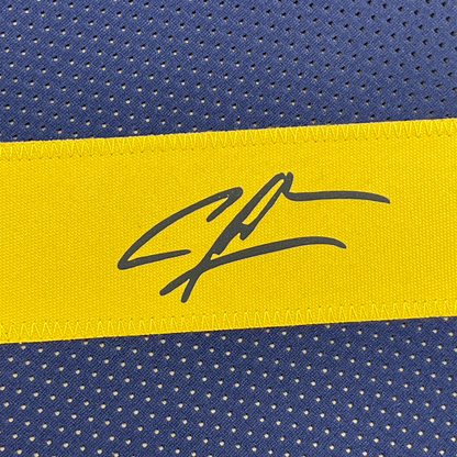 Framed Facsimile Autographed Charles Woodson 35x39 Michigan Blue Reprint Laser Auto College Football Jersey Size Men's XL