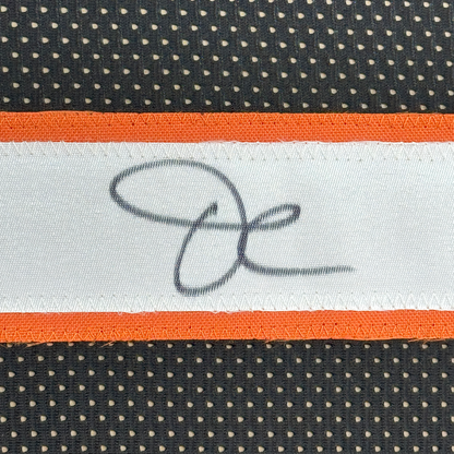 Framed Autographed/Signed Ja'Marr Chase 35x39 Cincinnati Black Football Jersey JSA COA