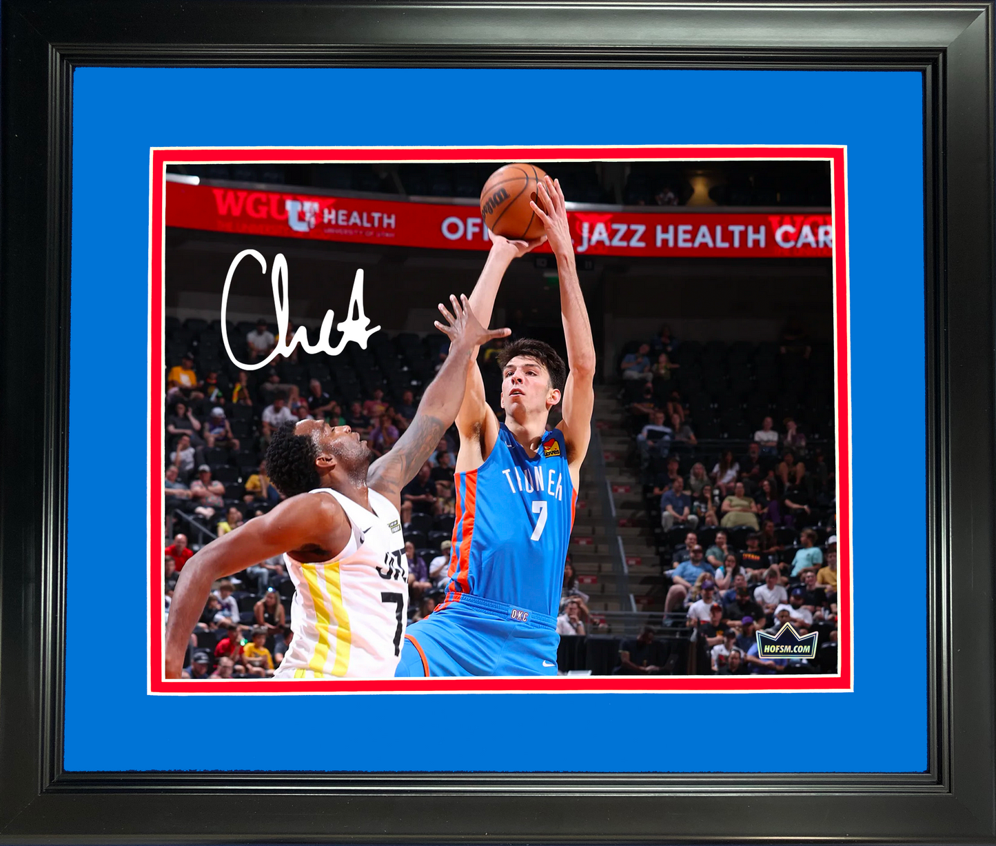 Framed Chet Holmgren Facsimile Laser Engraved Signature Auto 11"x14" Basketball Photo HOFSM Holo