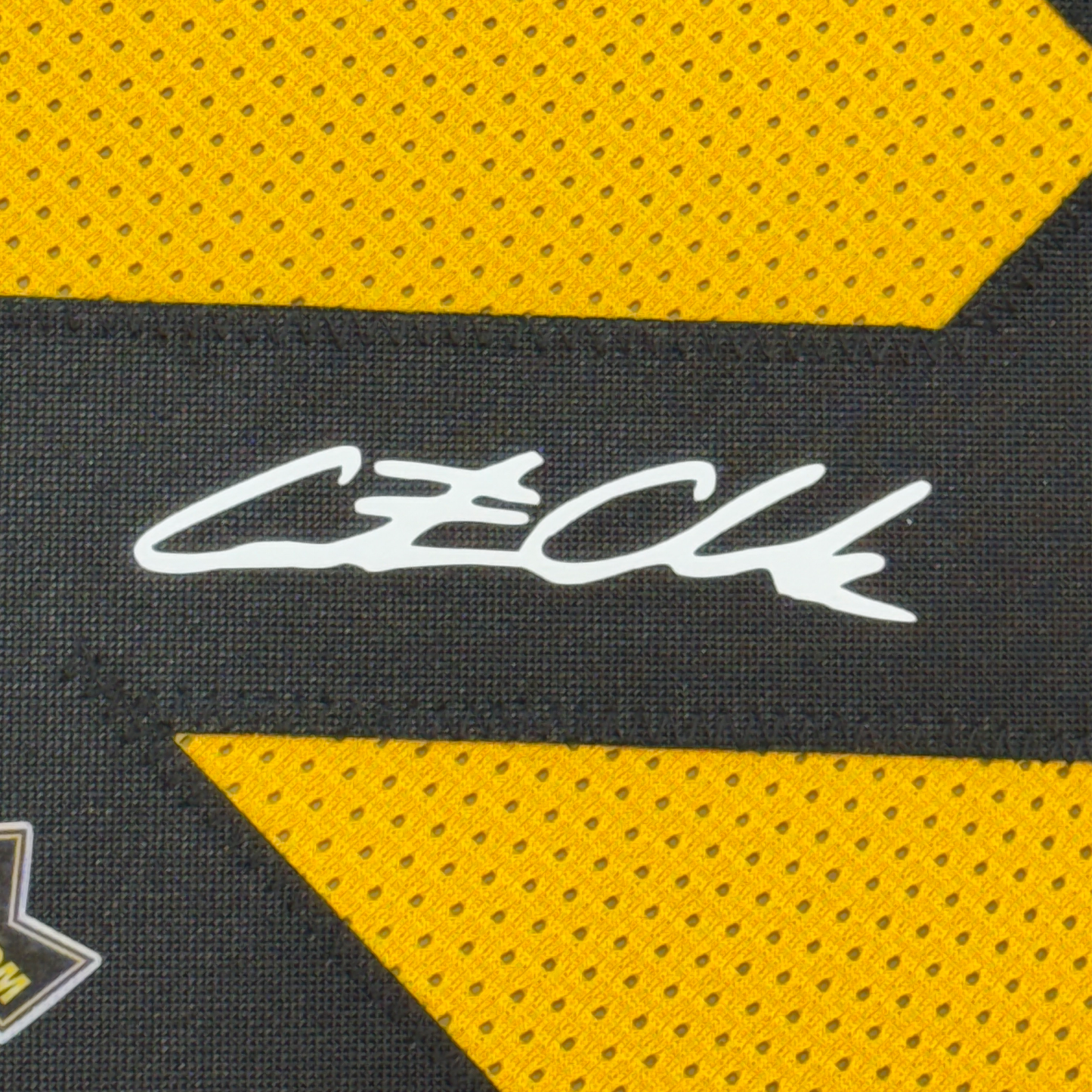 Framed Facsimile Autographed Caitlin Clark 35x39 Iowa Yellow Reprint Laser Auto College Basketball Jersey