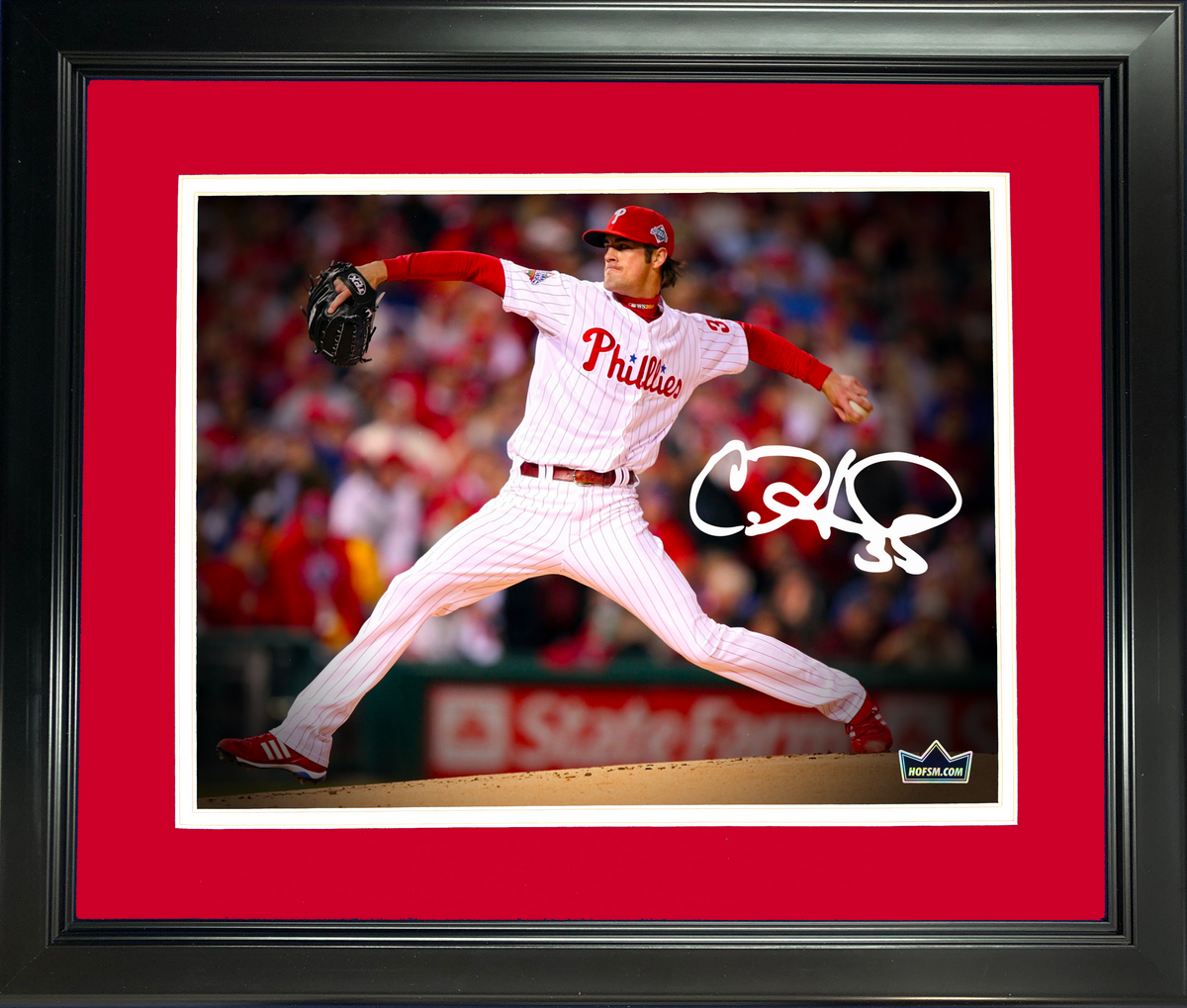 Framed Cole Hamels Philadelphia Phillies Facsimile Laser Engraved Signature Auto 11"x14" Baseball Photo HOFSM Holo