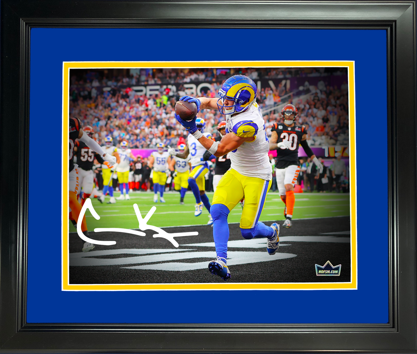 Framed Cooper Kupp Los Angeles Rams Facsimile Laser Engraved Signature Auto 11"x14" Football Photo HOFSM Holo