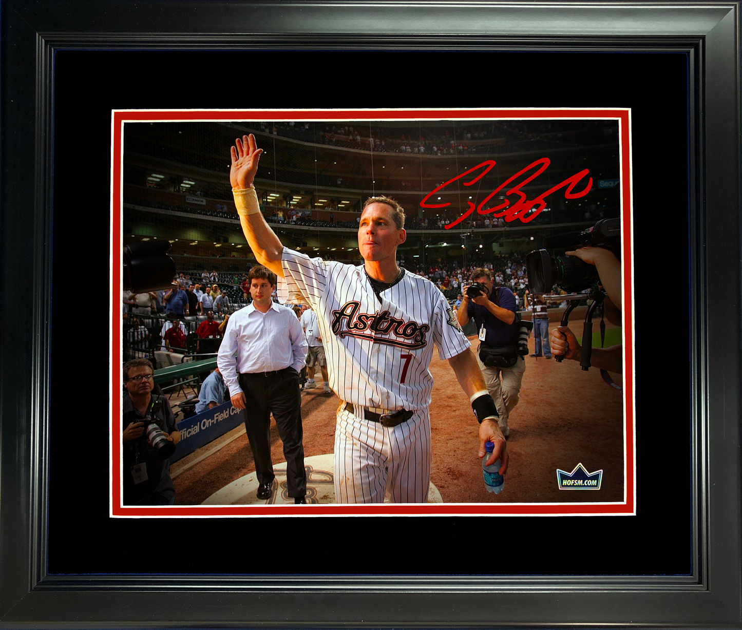 Framed Craig Biggio Houston Astros Facsimile Laser Engraved Signature Auto 11"x14" Baseball Photo HOFSM Holo