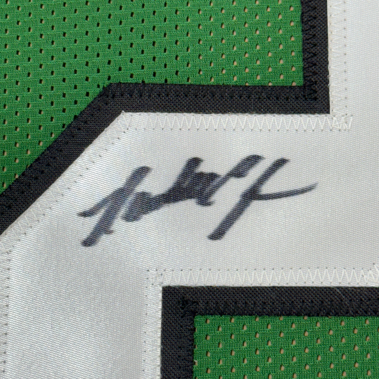 Framed Autographed/Signed Randall Cunningham 35x39 Philadelphia Green Football Jersey JSA COA