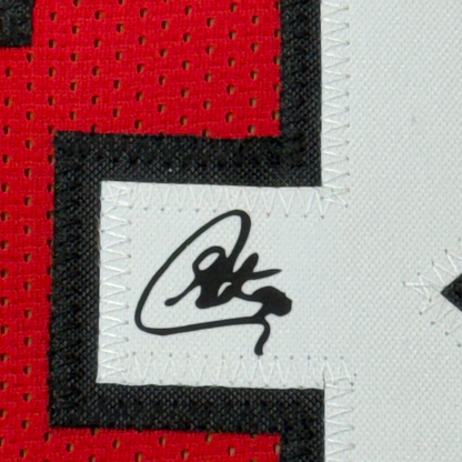 Framed Facsimile Autographed Stephen Steph Curry 35x39 Davidson Red Reprint Laser Auto College Basketball Jersey