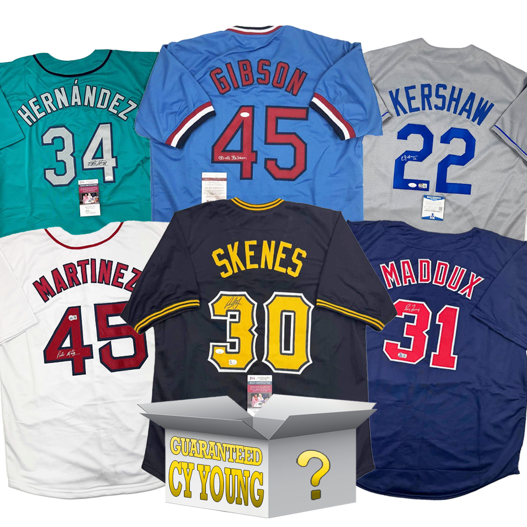 Cy Young Autographed/Signed Baseball Jersey Mystery Box with PSA JSA or Beckett COA