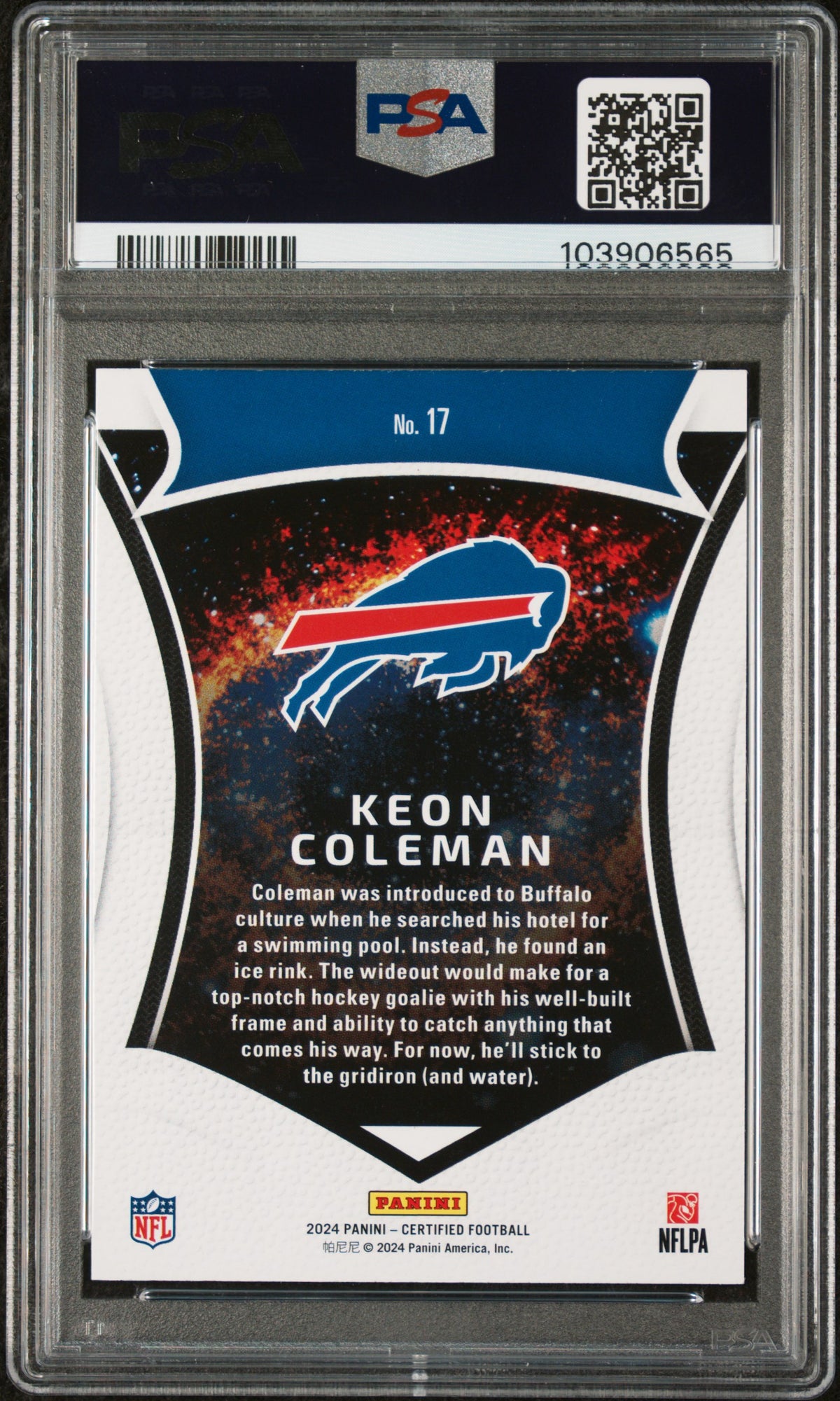 Graded 2024 Panini Certified Keon Coleman #17 Certified Rookies Rookie RC Football Card PSA 10 Gem Mint