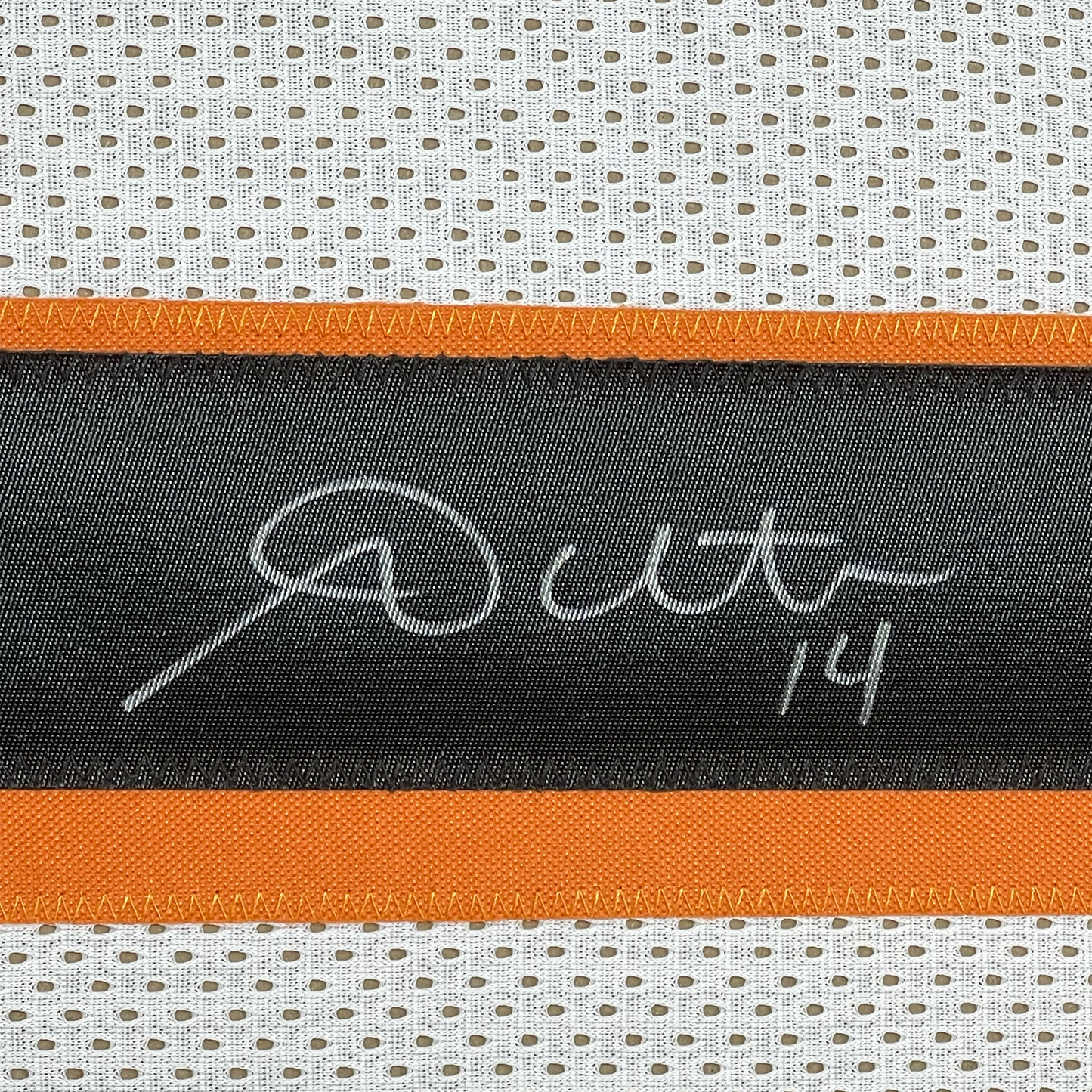 Framed Autographed/Signed Andy Dalton 35x39 Cincinnati White Football Jersey JSA COA