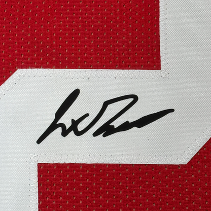 Framed Facsimile Autographed Jaxson Dart 35x39 Ole Miss Red Reprint Laser Auto College Football Jersey