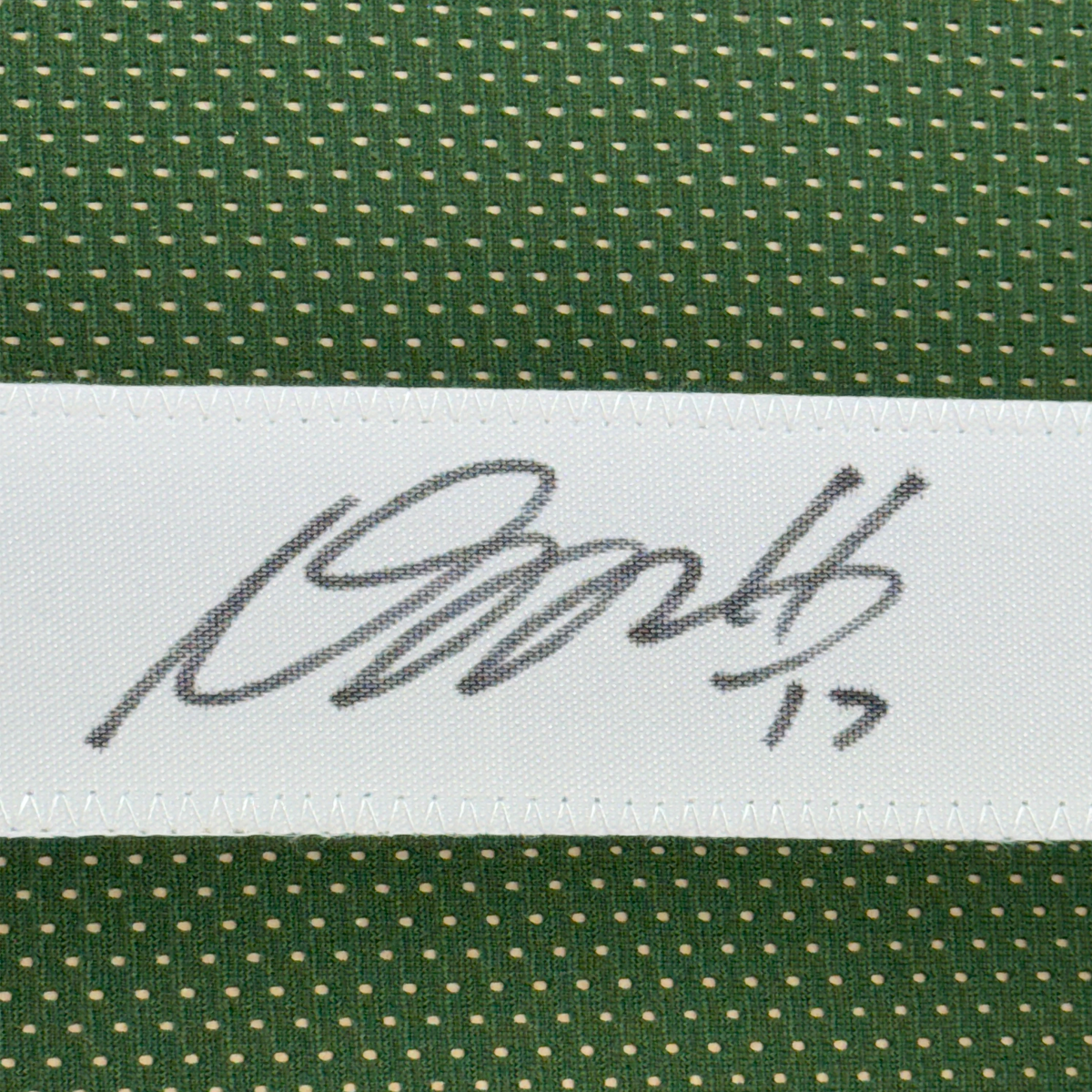 Framed Autographed/Signed Davante Adams 35x39 Green Bay Green Football Jersey JSA COA
