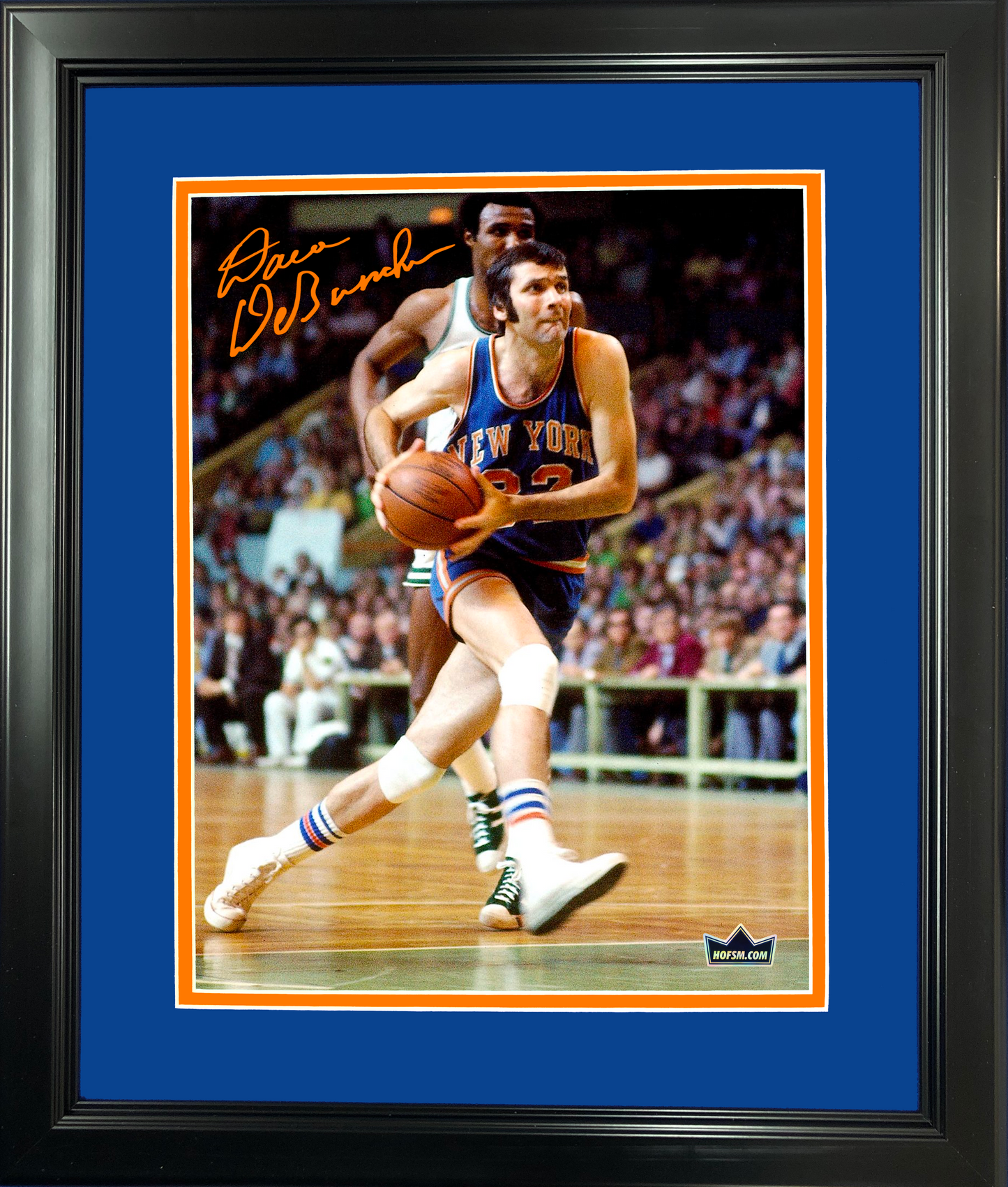 Framed Dave DeBusschere Facsimile Laser Engraved Signature Auto 11"x14" Basketball Photo HOFSM Holo
