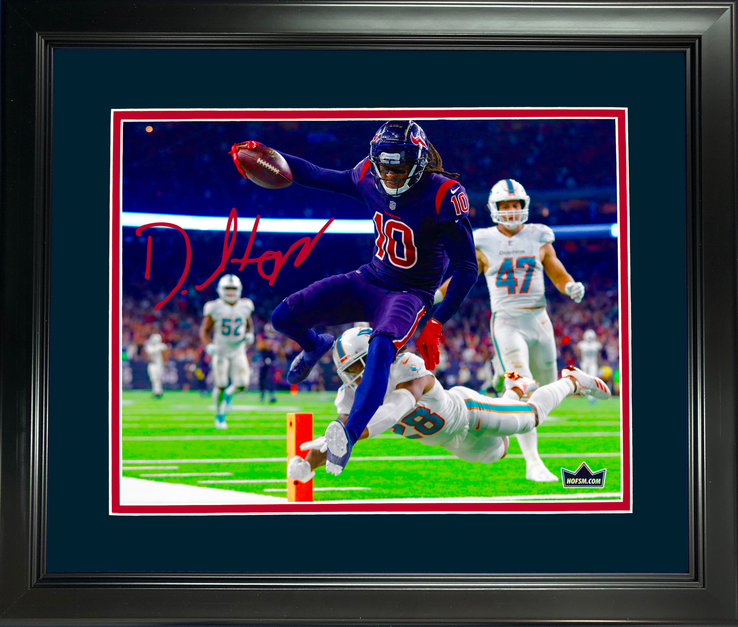 Framed DeAndre Hopkins Facsimile Laser Engraved Signature Auto Houston Texans 11"x14" Football Photo HOFSM Holo