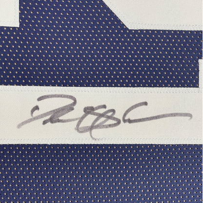 Framed Autographed/Signed Deion Sanders 35x39 Dallas Thanksgiving Day Football Jersey Beckett BAS COA