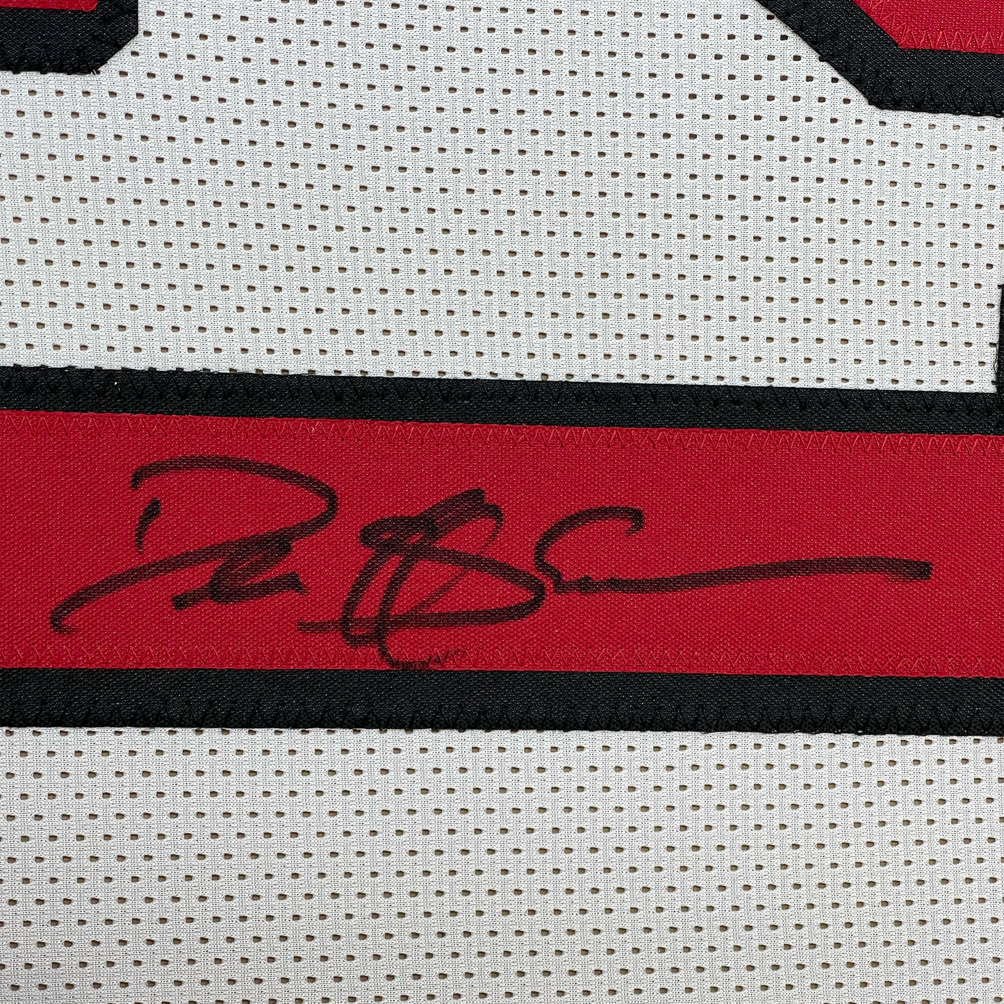 Framed Autographed/Signed Deion Sanders 35x39 San Francisco White Alternate Football Jersey Beckett BAS COA