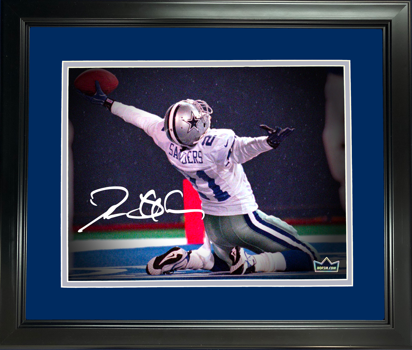Framed Deion Sanders Dallas Cowboys Facsimile Laser Engraved Signature Auto 11"x14" Football Photo HOFSM Holo
