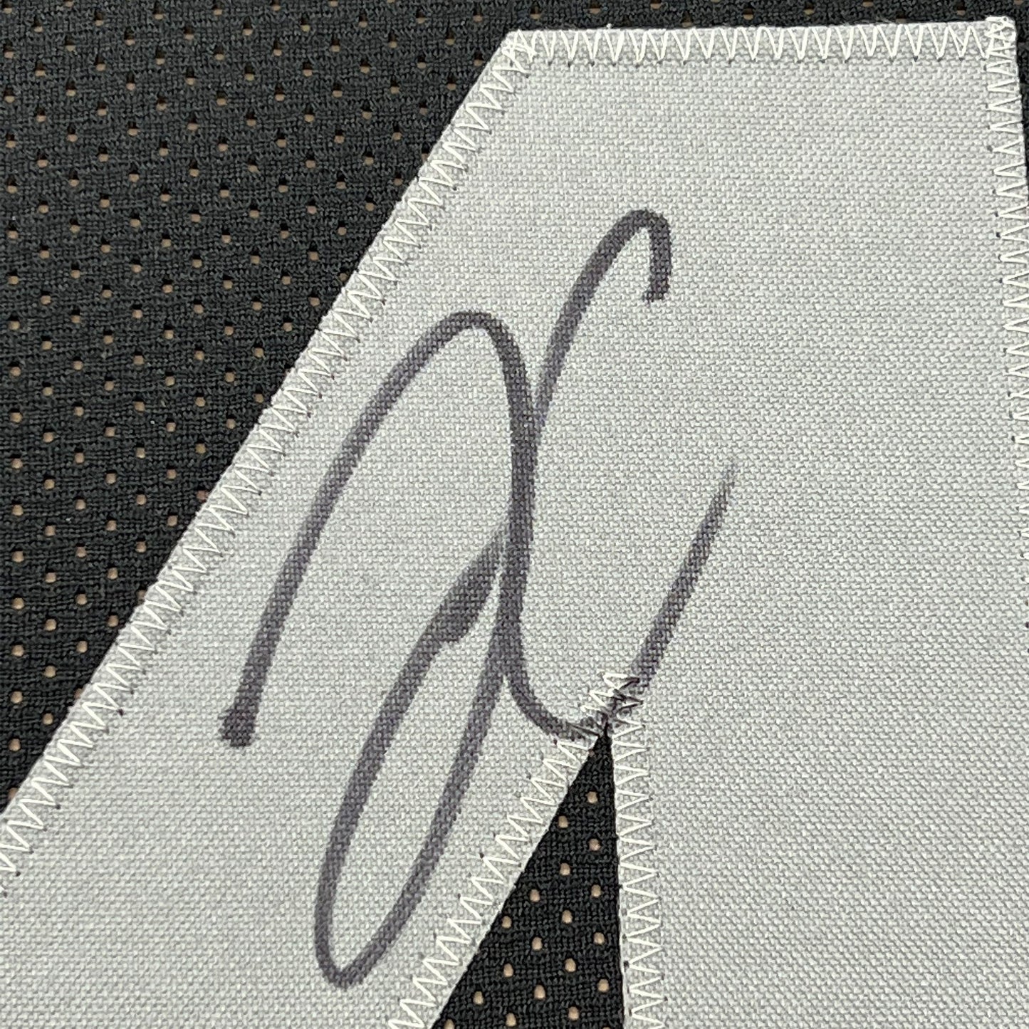 Framed Autographed/Signed Derek Carr 35x39 Las Vegas Oakland Black Football Jersey JSA COA