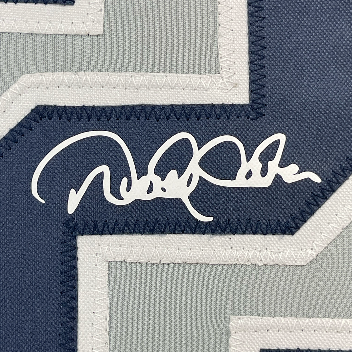 Framed Facsimile Autographed Derek Jeter 35x39 New York Grey Reprint Laser Auto Baseball Jersey