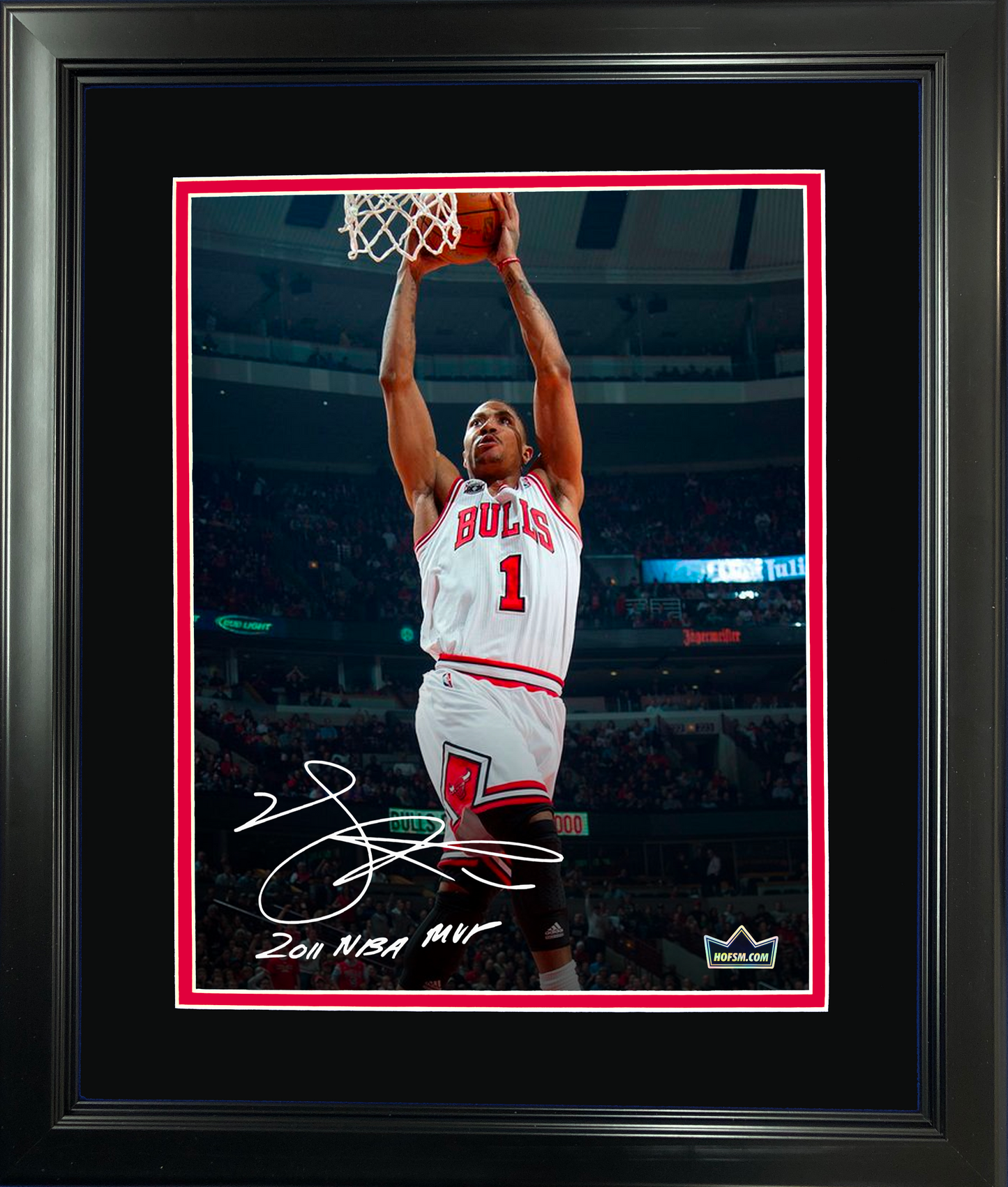 Framed Derrick Rose  2011 NBA MVP  Chicago Bulls Facsimile Laser Engraved Signature Auto 11"x14" Basketball Photo HOFSM Holo