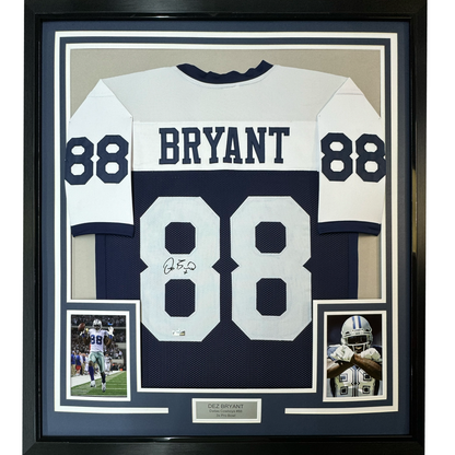 Framed Facsimile Autographed Dez Bryant 35x39 Dallas Thanksgiving Day Reprint Laser Auto Football Jersey