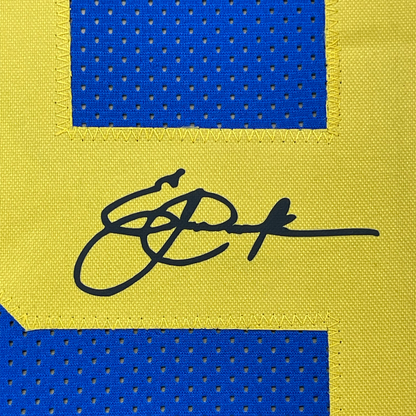 Framed Facsimile Autographed Eric Dickerson 35x39 Los Angeles LA Royal Blue Retro Reprint Laser Auto Football Jersey