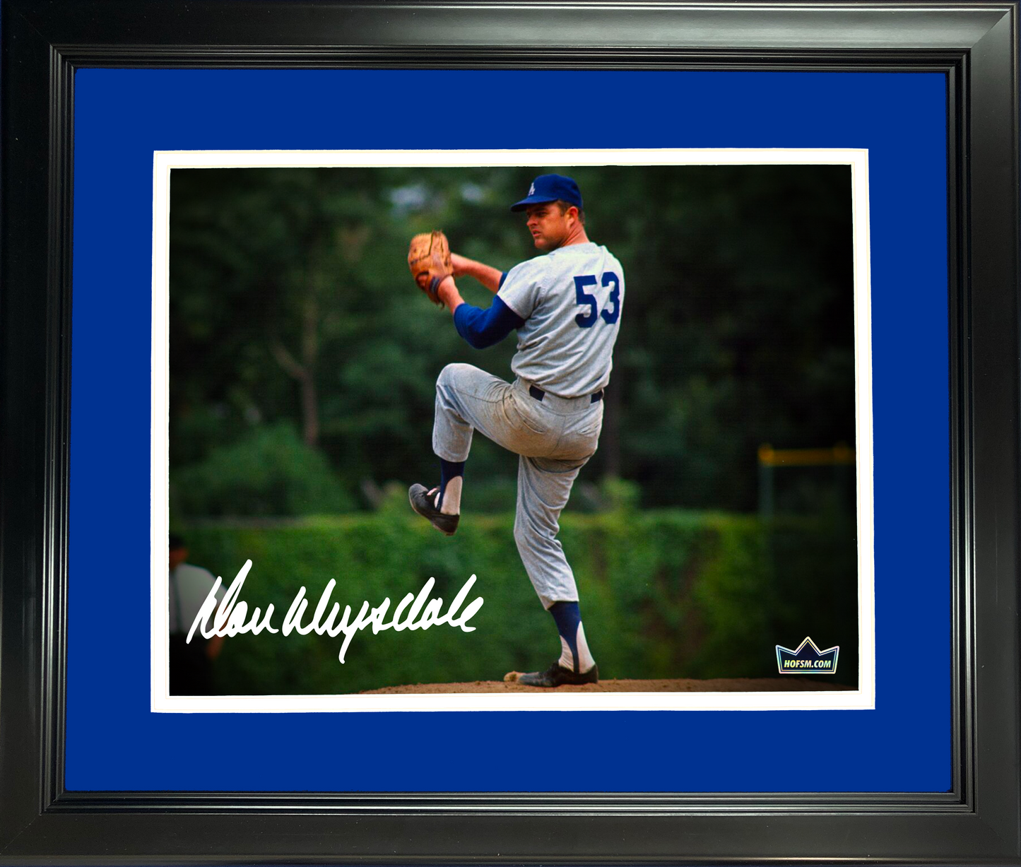 Framed Don Drysdale Brooklyn Los Angeles Dodgers Facsimile Laser Engraved Signature Auto 11"x14" Baseball Photo HOFSM Holo