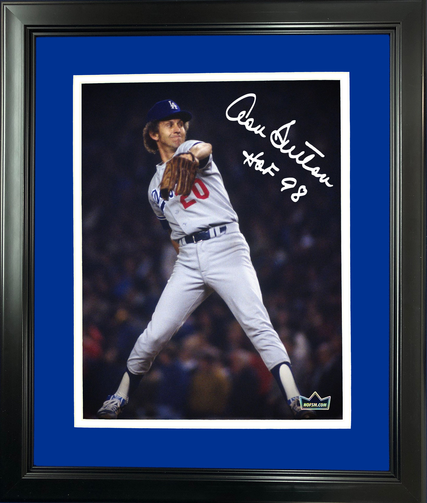 Framed Don Sutton Los Angeles Dodgers Facsimile Laser Engraved Signature Auto 11"x14" Baseball Photo HOFSM Holo