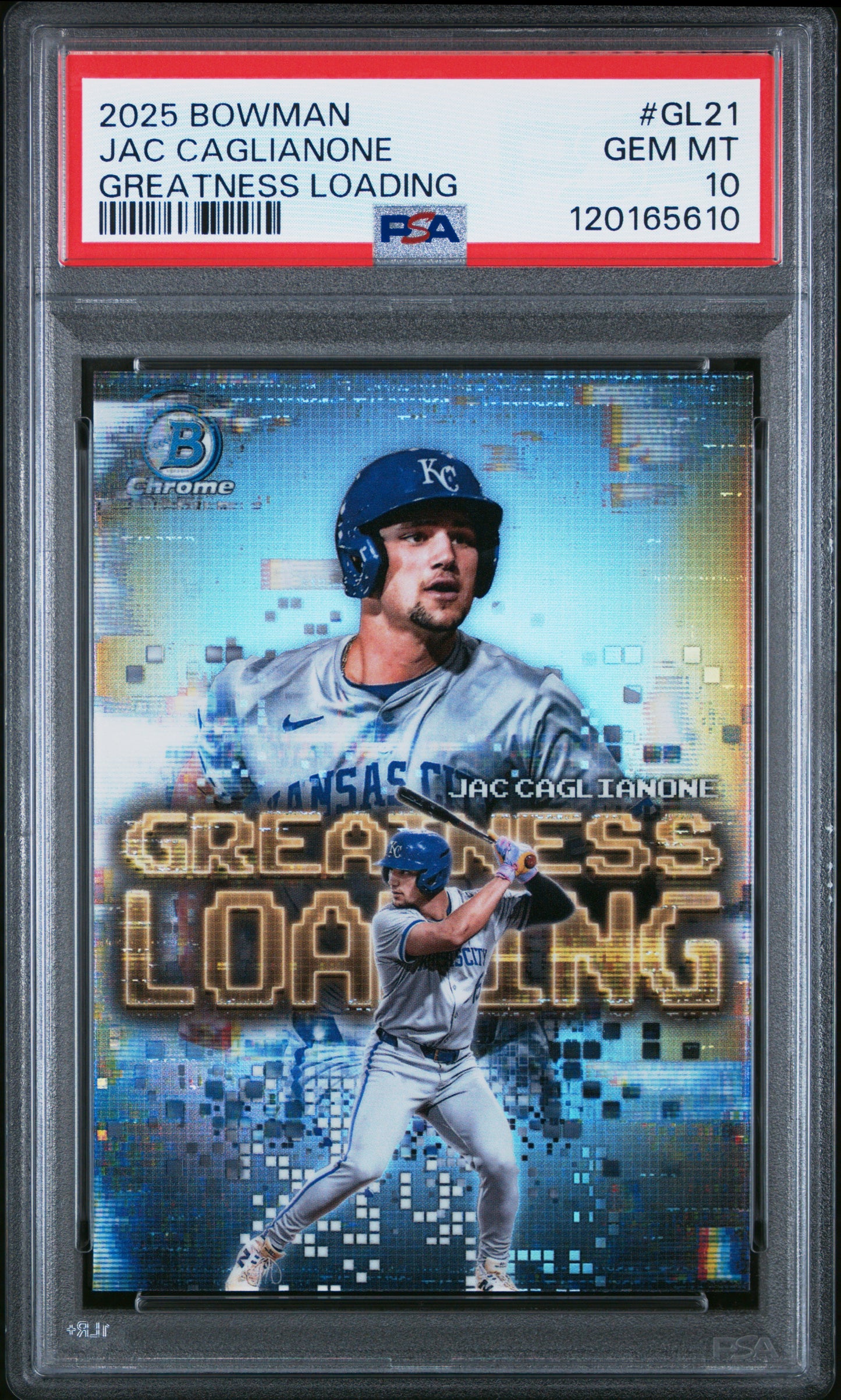 Graded 2025 Topps Bowman Jac Caglianone #GL21 Greatness Loading Rookie RC Baseball Card PSA 10 Gem Mint