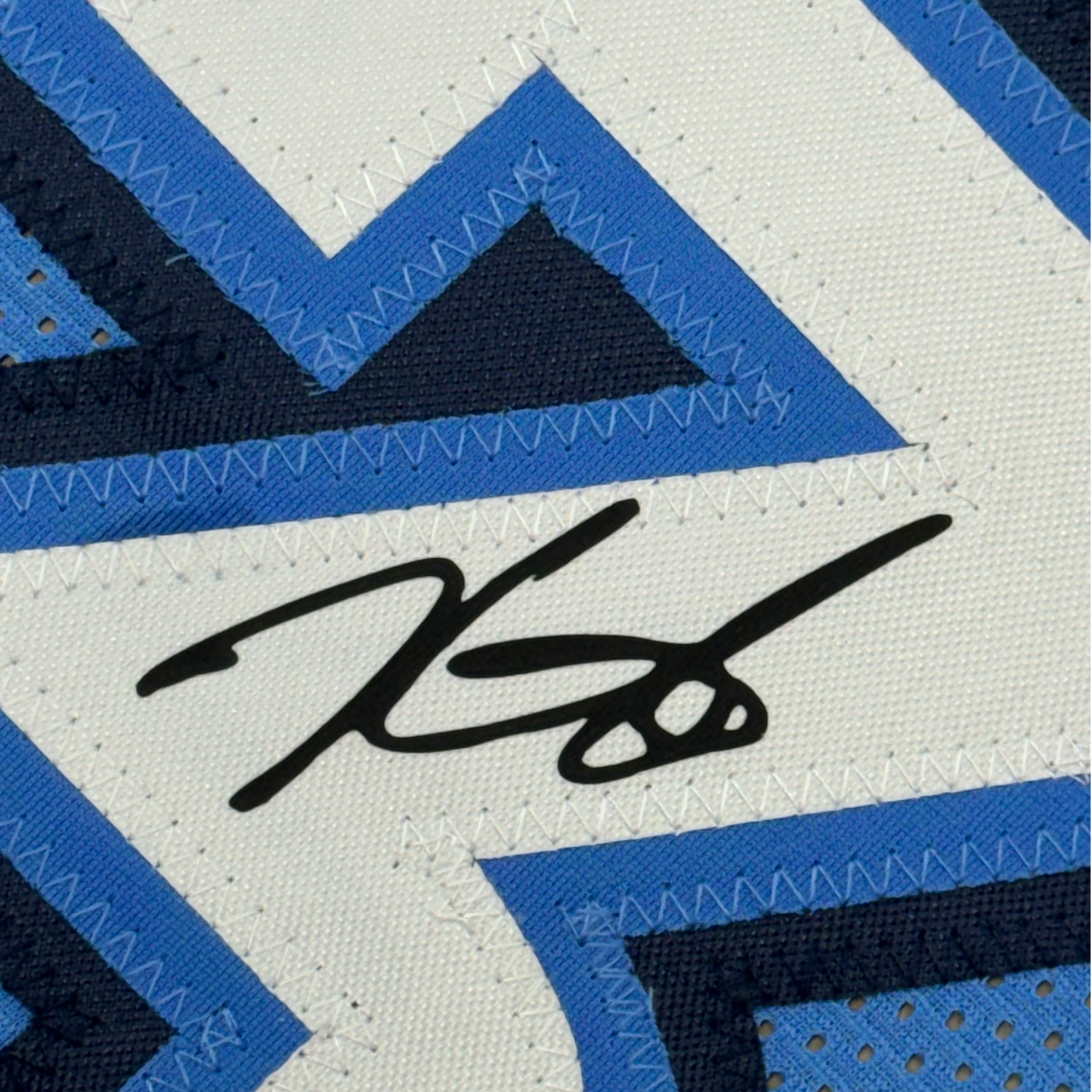 Framed Facsimile Autographed Kevin Durant 35x39 Oklahoma City Blue Reprint Laser Auto Basketball Jersey