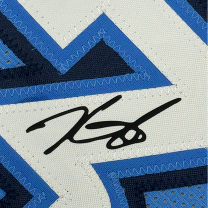 Framed Facsimile Autographed Kevin Durant 35x39 Oklahoma City Blue Reprint Laser Auto Basketball Jersey
