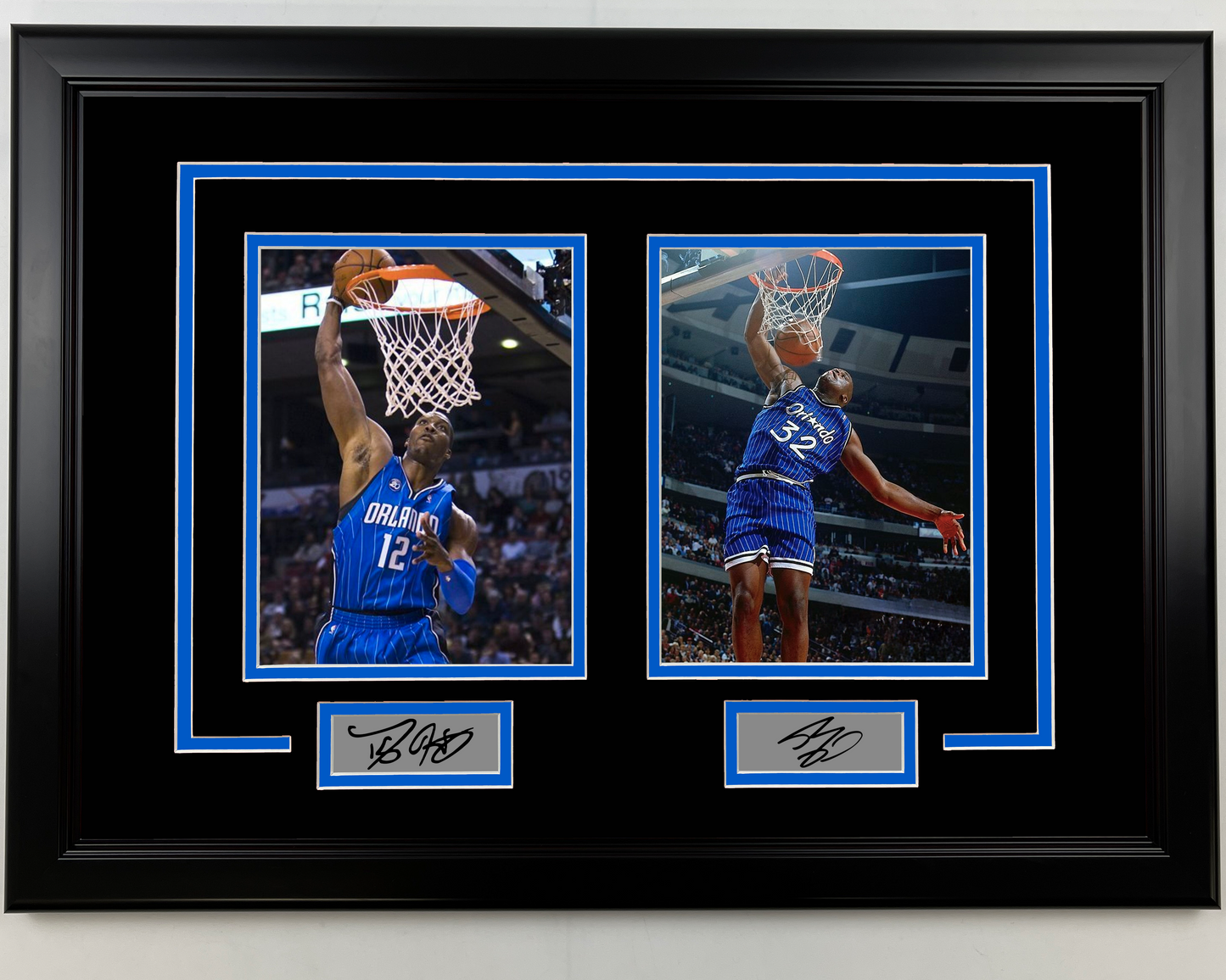 Framed Shaquille O'Neal Dwight Howard Facsimile Laser Engraved Auto 17x23 Photo