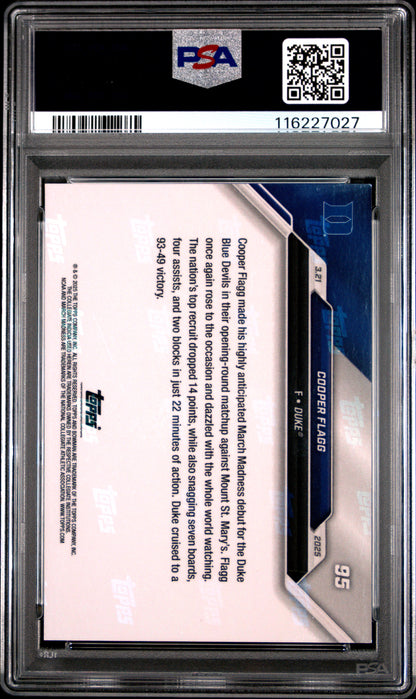 Graded 2024 Topps Bowman U Now Cooper Flagg #95 Rookie RC Basketball Card PSA 8 Near Mint