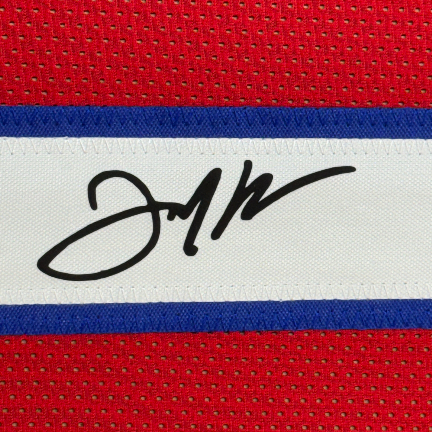 Framed Facsimile Autographed Julian Edelman 35x39 New England Red Reprint Laser Auto Football Jersey