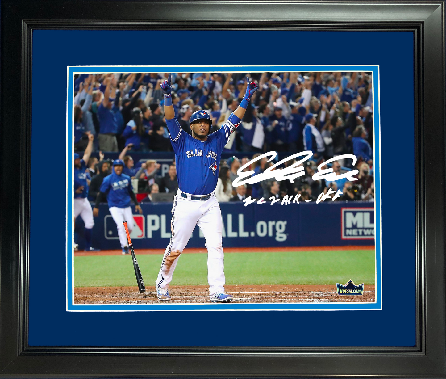 Framed Edwin Encarnacion 2016 ALCW Walk-Off Home Run Toronto Blue Jays Facsimile Laser Engraved Signature Auto 11"x14" Baseball Photo HOFSM Holo