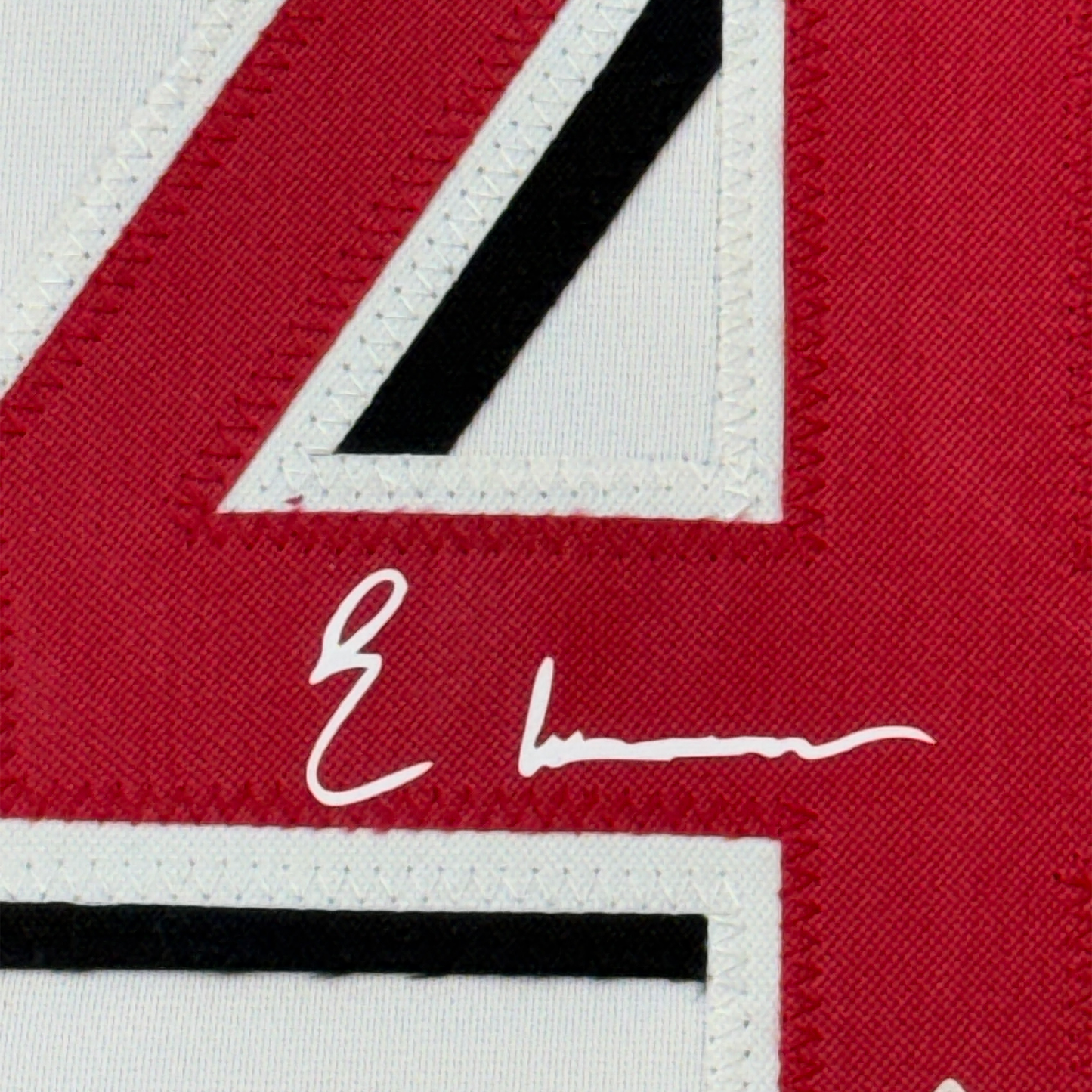 Framed Facsimile Autographed Elly De La Cruz 35x39 Cincinnati White Reprint Laser Auto Baseball Jersey