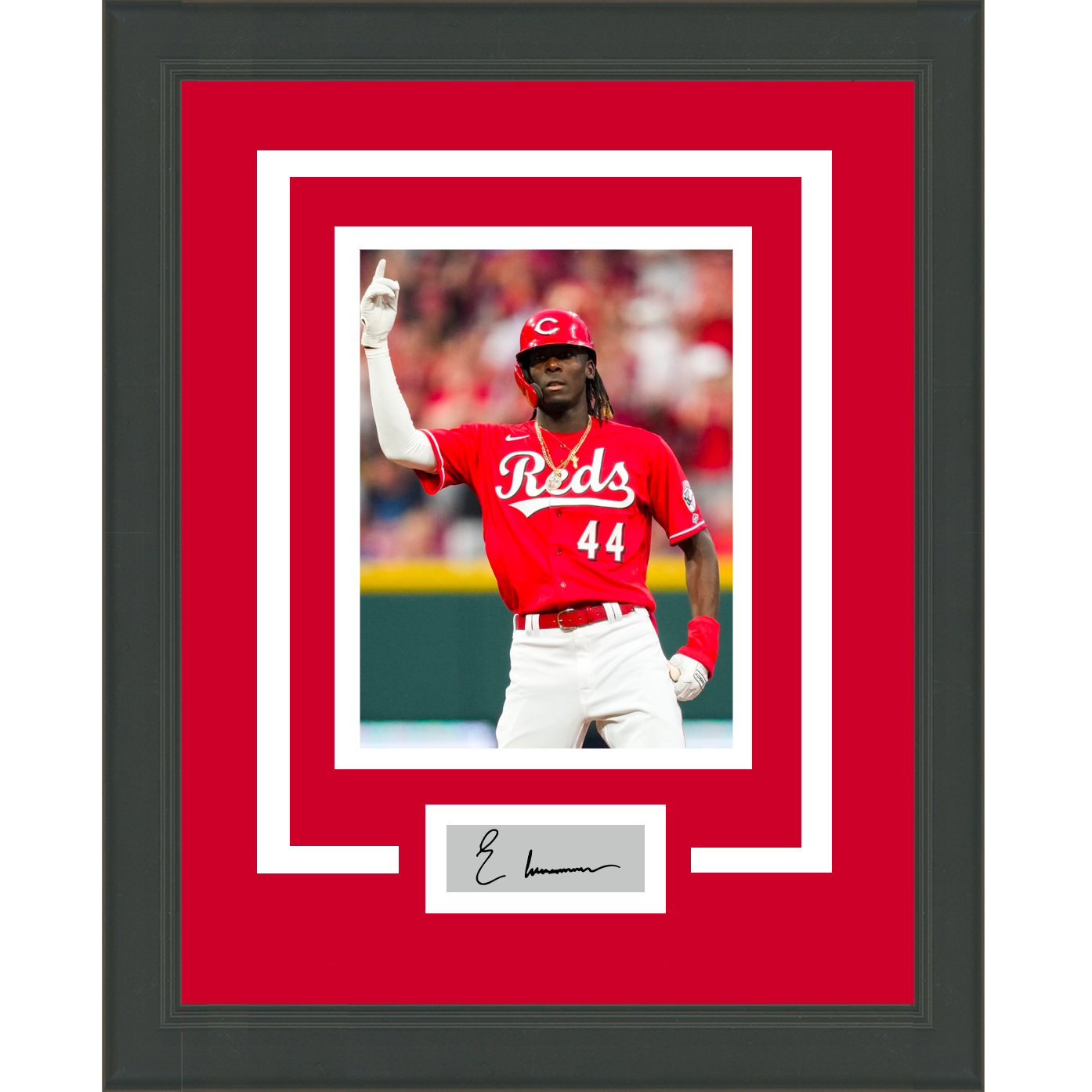 Framed Elly De La Cruz Facsimile Laser Engraved Signature Auto Cincinnati Reds 11x14 Baseball Photo
